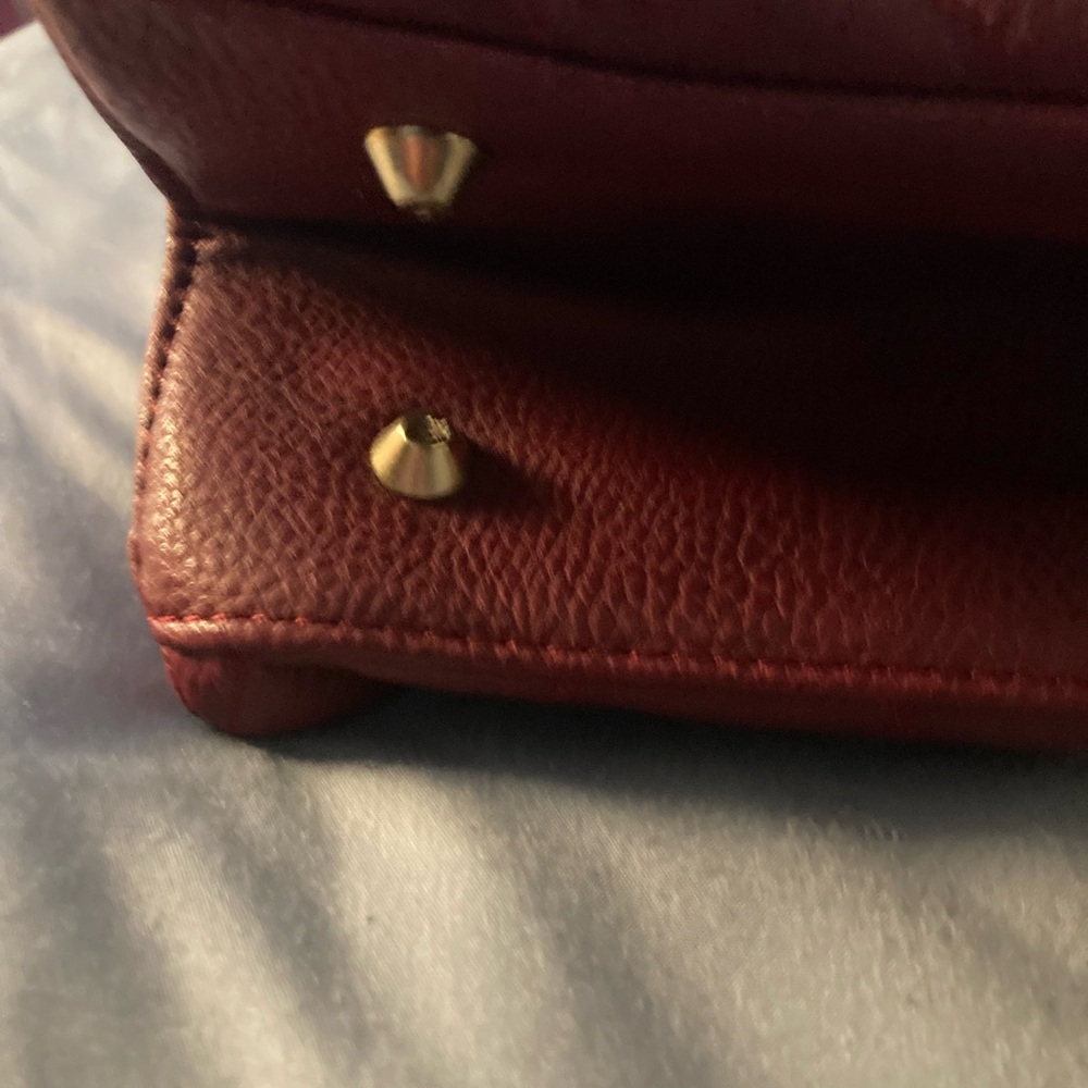 Montana West Quilted Burgundy Shoulder Bag - Picture 11 of 12